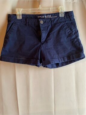GAP Navy Cotton Cuffed Women's Shorts